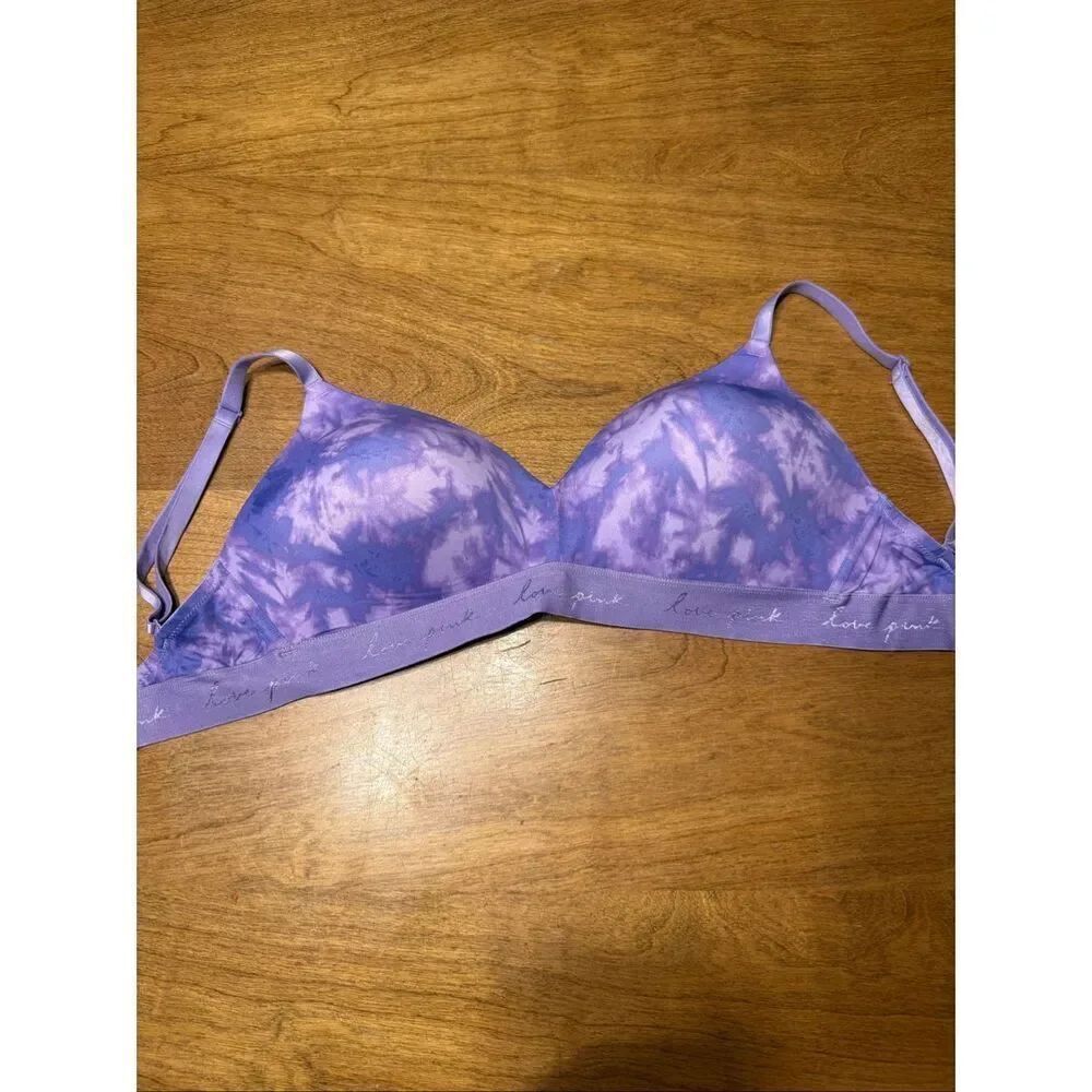 PINK  Victoria's Secret Wear Everywhere Lightly Lined Wireless Bra Purple 34DDD
